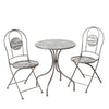 Bistro-Set aus Keramik & Metall - Stahl-Kreation.de